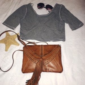 Gray Crop Top